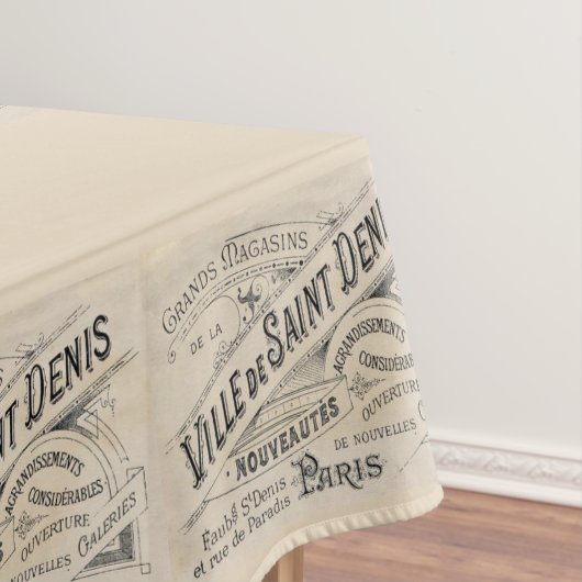 テーブルクロスフランスパリベージュブラック テーブルクロス (インサイチュ)