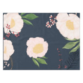 テーブルクロスベビーピンクコスモスオンネイビー テーブルクロス (正面(横))