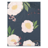 テーブルクロスベビーピンクコスモスオンネイビー テーブルクロス (正面)