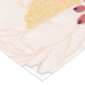 テーブルクロスベビーピンクコスモスオンホワイト テーブルクロス (アングル)