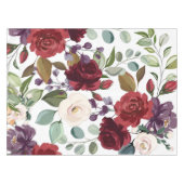 テーブルクロスホワイトローゼス金ゴールド幾何学模様 テーブルクロス (正面(横))