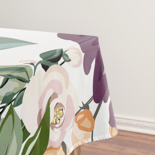 テーブルクロスホワイトローゼス金ゴールド幾何学模様 テーブルクロス (インサイチュ)