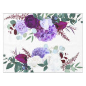 テーブルクロスラベンダーハイビスカスオンホワイト テーブルクロス (正面(横))