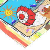 テーブルクロスランナーハッピー感謝祭の日，ビーチ ショートテーブルランナー (コーナー)