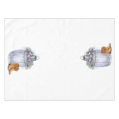 テーブルクロス夏の国の結婚式の素朴水飲み テーブルクロス (正面(横))