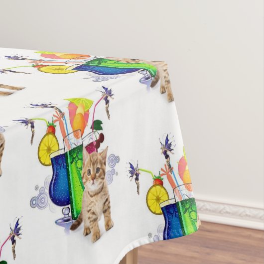 テーブルクロス子猫ドリンク妖精 テーブルクロス (インサイチュ)