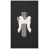 テーブルクロス家庭リネン黒の背景 テーブルクロス (正面)