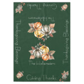 テーブルクロス感謝祭恵みパーソナライズされた テーブルクロス (正面)