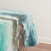 テーブルクロス海波ビーチ水色絵を描の テーブルクロス (インサイチュ)