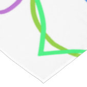 テーブルクロス白い緑の万華鏡のように千変万化するパターン花 テーブルクロス (アングル)