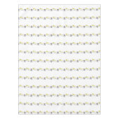 テーブルクロス白チーズマウスハート黄色 テーブルクロス (正面)