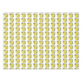 テーブルクロス白チーズマウス音楽イエロー テーブルクロス (正面(横))