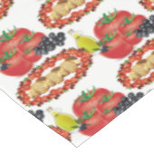 テーブルクロス白トマトオリーブ油 テーブルクロス (アングル)