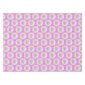 テーブルクロス紫の格子象 テーブルクロス (正面(横))