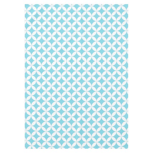 テーブルクロス繰り返し円の白カスタム色 テーブルクロス (正面)