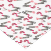 テーブルクロス赤&ピンクリッスティックメイクアップサロン テーブルクロス (アングル)