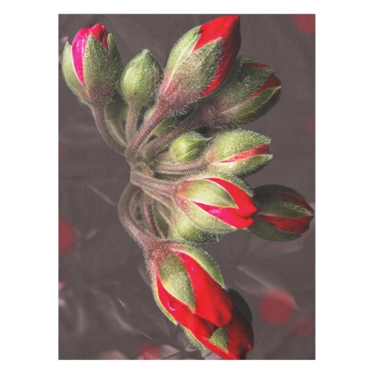 テーブルクロス開花赤と暗 テーブルクロス (正面)