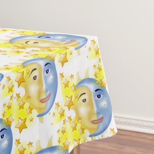 テーブルクロス黄日ブルームーンイエロースターズ テーブルクロス (インサイチュ)