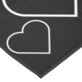 テーブルクロス黒白ハート テーブルクロス (アングル)