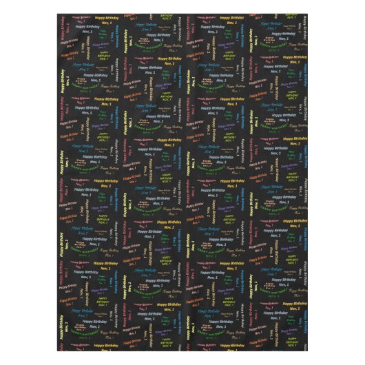 テーブルクロス11月1誕生日 テーブルクロス (正面)