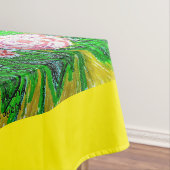 テーブルクロス·グリーン、ピンク、黄色 テーブルクロス (インサイチュ)