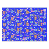 テーブルクロス、ハッピーサードバースデー、#3ブルー テーブルクロス (正面(横))