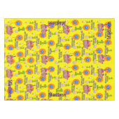 テーブルクロス、ハッピーファースト誕生日、#1黄 テーブルクロス (正面(横))