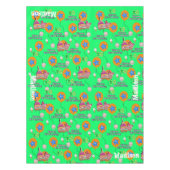 テーブルクロス、ハッピー10誕生日、#10緑 テーブルクロス (正面)