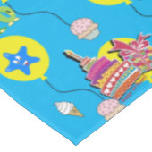 テーブルクロス、ハッピー10誕生日、#10青 テーブルクロス (アングル)