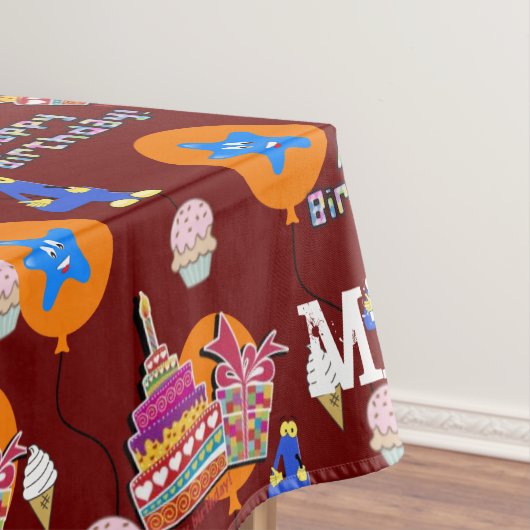 テーブルクロス、ハッピー4歳の誕生日、#4 テーブルクロス (インサイチュ)