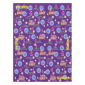 テーブルクロス、ハッピー5誕生日、#5紫 テーブルクロス (正面)