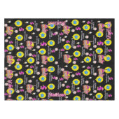 テーブルクロス、ハッピー5誕生日、#5黒 テーブルクロス (正面(横))