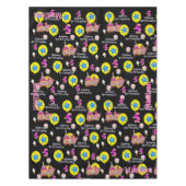 テーブルクロス、ハッピー5誕生日、#5黒 テーブルクロス (正面)