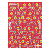 テーブルクロス、ハッピー7誕生日、#7赤 テーブルクロス (正面)