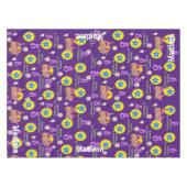 テーブルクロス、ハッピー8誕生日、#8紫 テーブルクロス (正面(横))