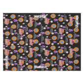 テーブルクロス、ハッピー8誕生日、#8黒 テーブルクロス (正面(横))