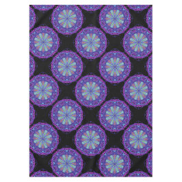 テーブルクロス、パープルインスピレーション万華鏡のように千変万化するパターン花 テーブルクロス