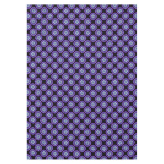 テーブルクロス、パープルインスピレーション万華鏡のように千変万化するパターン花 テーブルクロス (正面)