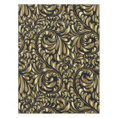 テーブルクロス – ブラックと金ゴールドのドラマ (正面)