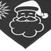 テーブルクロス、メリークリスマスシンボル白黒 テーブルクロス (アングル)