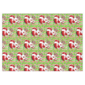 テーブルクロス、メリークリスマスストライプテディベア テーブルクロス (正面(横))