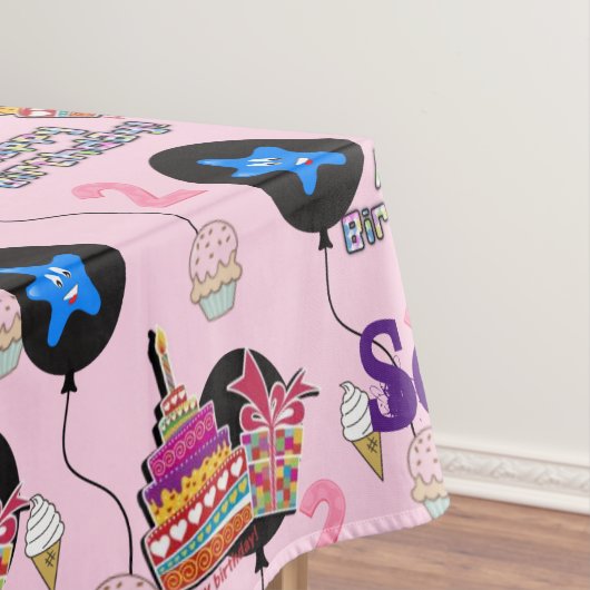 テーブルクロス、幸せな2歳の誕生日、#2ndピンク テーブルクロス (インサイチュ)