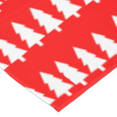 テーブルクロス、白いメリークリスマスツリーレッド テーブルクロス (アングル)