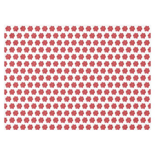 テーブルクロス"60x84"赤いポインセチア テーブルクロス (正面(横))