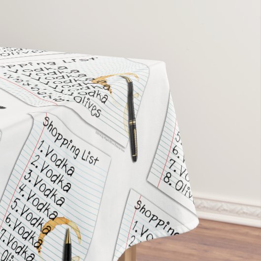 テーブルクロス – VODKAショッピングリスト (インサイチュ)