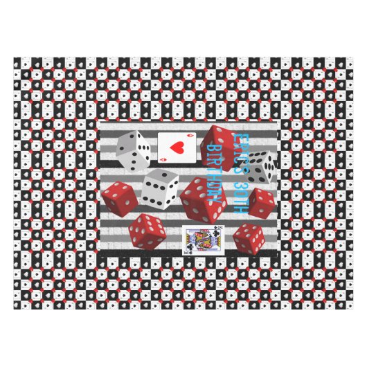テーブルクロスAceカードスペード赤いハート テーブルクロス (正面(横))