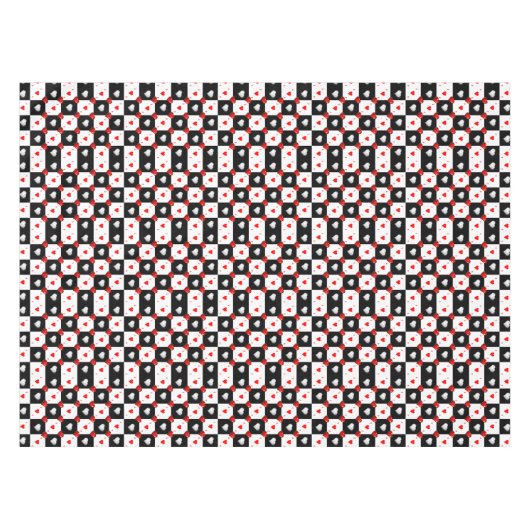 テーブルクロスAceカード赤いハート テーブルクロス (正面(横))