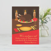 テーブルコーディネート 感謝祭 招待状 (スタンド正面)