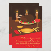 テーブルコーディネート 感謝祭 招待状 (正面/裏面)