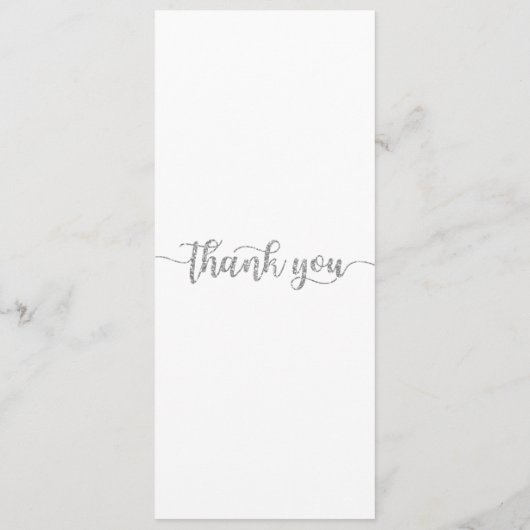 テーブルサンキューカード、設定カードの感謝してい配置 メニュー (裏面)